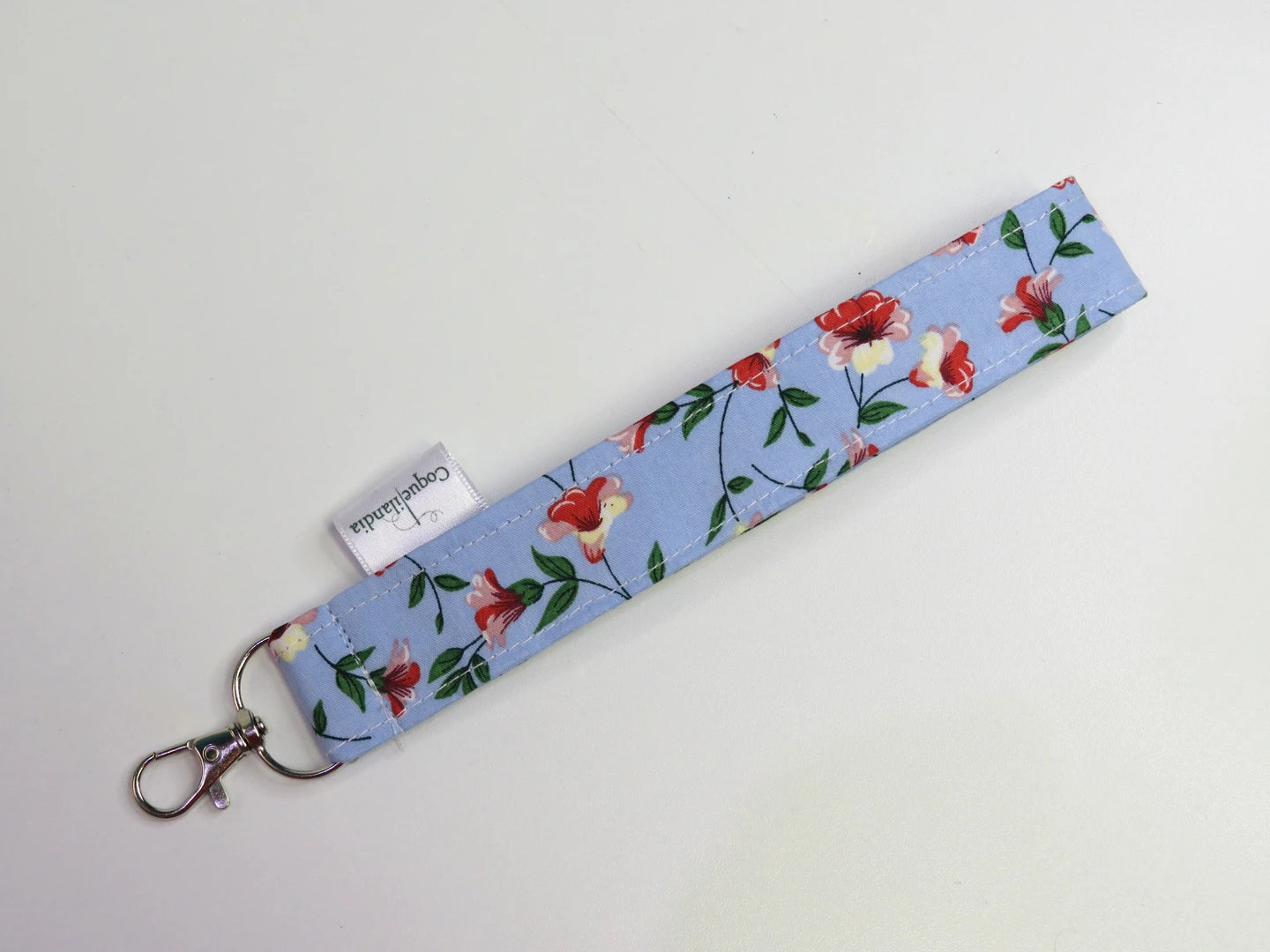 Mini Lanyard De Muñeca | Azul Floral